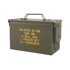 US OD M2A1 CAL. 50 AMMO BOX STEEL